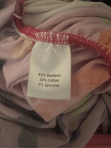NWT Dressed in Joy Bright Print Bamboo Blend SUPER soft Flattering Ruched Side T - Picture 11 of 11