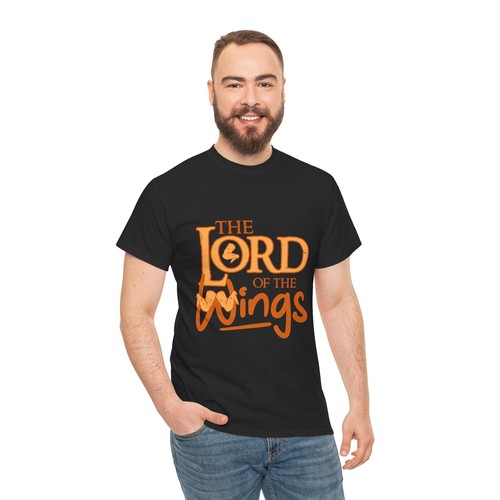 Funny Chicken Wing Pun T-Shirt | Lord Of The Wings Foodie - Picture 4 of 15