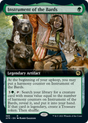 x1 Instrument of the Bards - Extended Art R MTG Adventures in the Forgotten Real