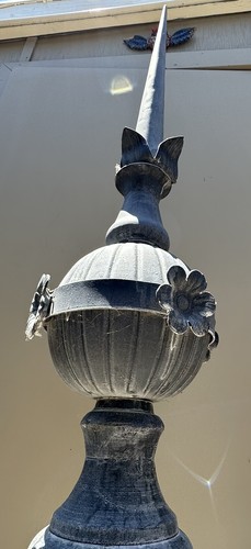 Stunning Antique French Napoleon III Zinc Roof Finial 43” Inches Tall 11lbs! - Picture 3 of 24