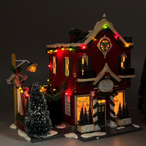 SILVER BELLS CHRISTMAS SHOP 55040 Dept 56 SNOW VILLAGE Lights-Up BOX Incomplete - Picture 3 of 23