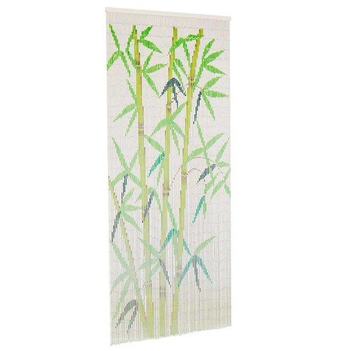 Bamboo Curtain Decorative Stems Printed Privacy Patio Fly Screen Insect Door - Picture 2 of 6
