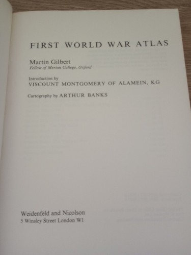 First World War Atlas By Martin Gilbert Cartography By Arthur Banks Military His - Picture 3 of 11