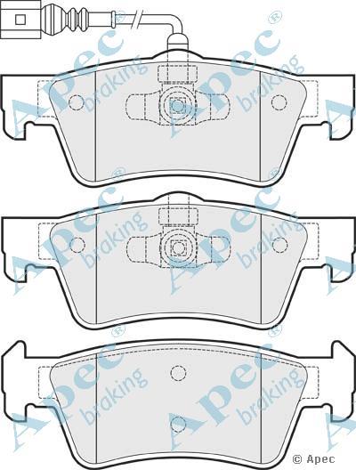 1x OE Quality Replacement Apec Rear Axle Brake Pad Set