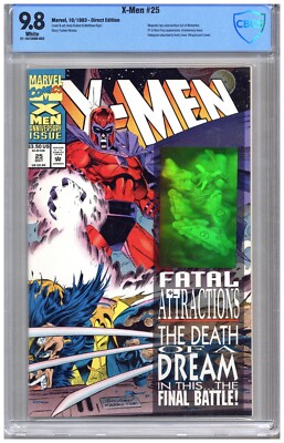 X-Men # 25 CBCS 9.8 NMMT White pgs 10/93 Magneto rips adamantium