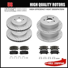 Front & Rear Rotors Brake Pads for Lexus RX330 RX350 RX400h Toyota Highlander