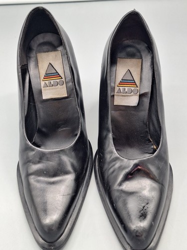ALDO Block Heel Shoes, Lavorazione Artigiana, Pump Shoes, Pointed Toe, Size 38 - Picture 3 of 13