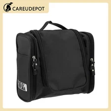 1 Pcs Travel Makeup Bag Toiletry Organizer Bag Waterproof Oxford Cloth Black