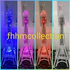 Stunning Large Eiffel Tower Floor Table Lamp 90cm Colour Changing Silver Decor