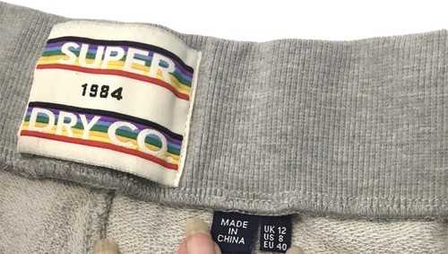 SUPERDRY CO 1984 Rainbow Short Shorts Size 8 Gray SUPERDAY Carly Carnival - Picture 4 of 5