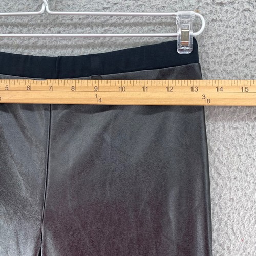 Polo Ralph Lauren Leggings Womens Large Black Faux Leather Front Stretch Pull On - Picture 5 of 12
