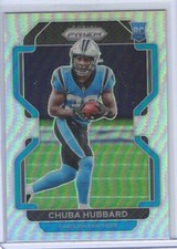 CHUBA HUBBARD 2021 PANINI PRIZM VARIATION SILVER PRIZM ROOKIE RC #V-355
