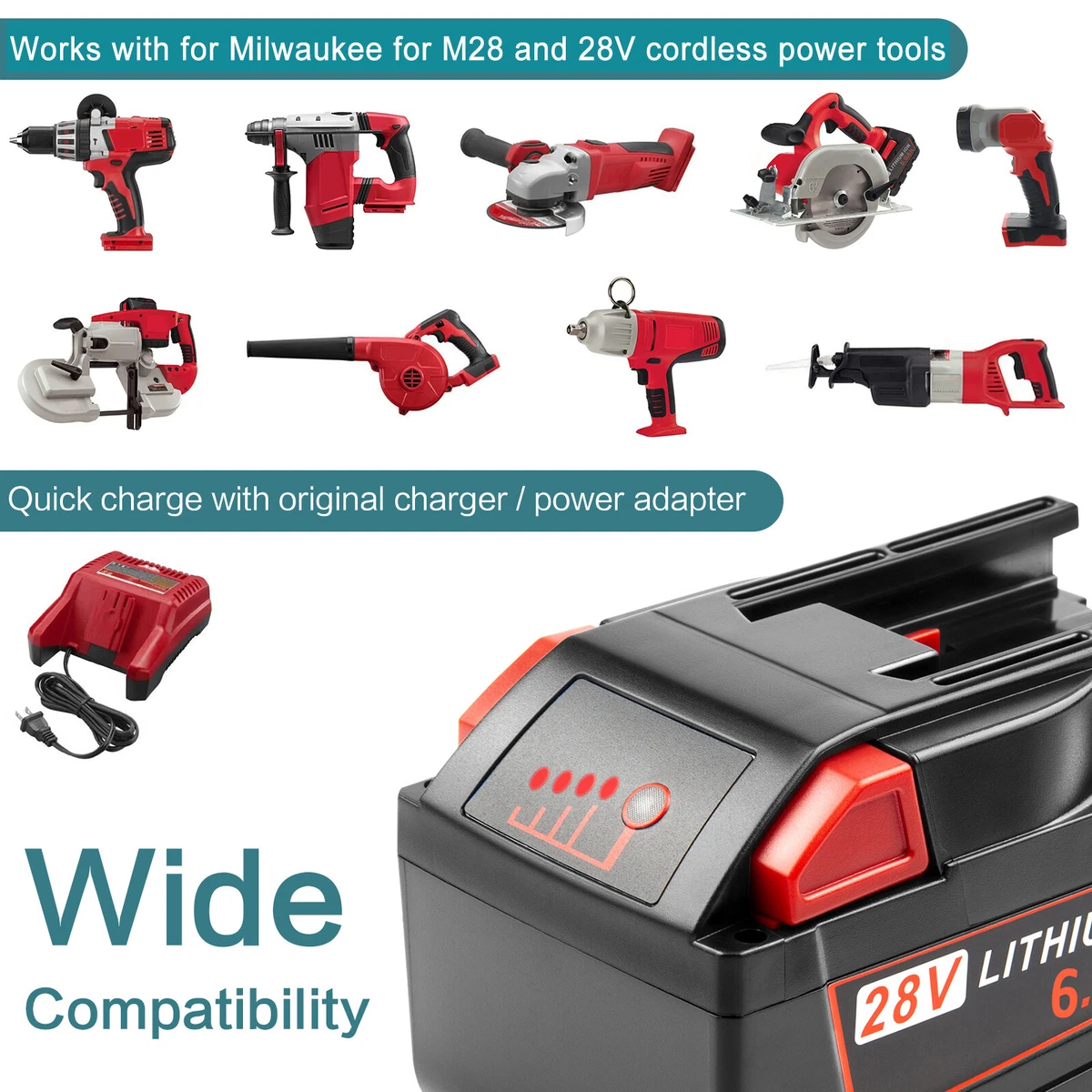 M28 battery on m18 tool sales