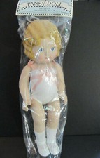 Daisy Kingdom Vintage Pansy Craft Doll Vinyl 1998 Blonde Hair Blue Eyes 18" NOS