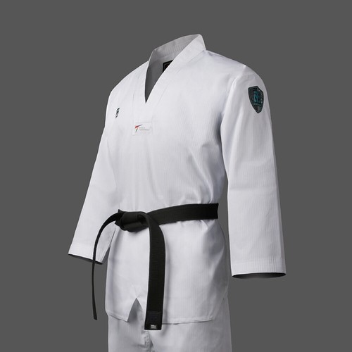 Mooto CHALLENGER DAN Taekwondo Gi Uniform White Neck WT Dobok TKD Martial Arts - Picture 4 of 6