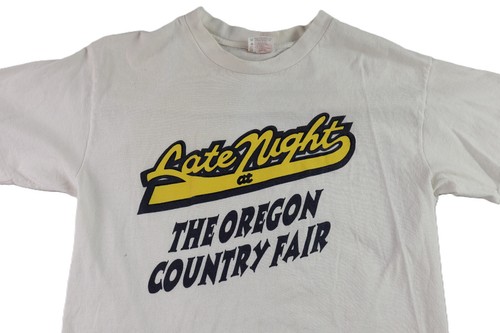 VTG 90s USA Large Oregon Country Fair OCF David Letterman Late Night T Shirt - Picture 3 of 6