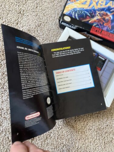 Axelay (Super Nintendo Entertainment System, 1992) scatola CIB inserto manuale - Foto 8 di 19