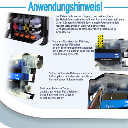 Patronenweltcom 10er Pack LC-123 XL kompatibel mit Brother MFC-J4410DW - Bild 4 von 9