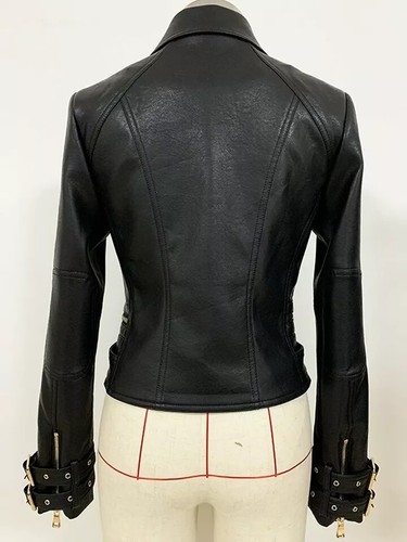 New Genuine Soft black Lambskin Leather Jacket For Women's Designer Wear - Picture 2 of 3