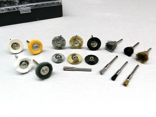 17 Pc Rotary Brush Set Assorted Cleaning Brushes Kit for Rotary Tools 1/8" Shank - Picture 5 of 9