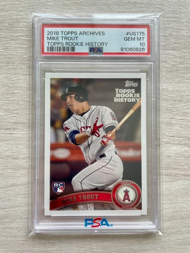 2018 Topps Archives Mike Trout Topps Rookie History RC #US175 PSA 10 GEM MINT 🔥