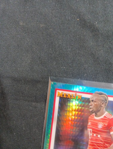 2023 Topps Merlin SADIO MANE Aqua Prism Refractor Bayern München *Mint* - Picture 3 of 6