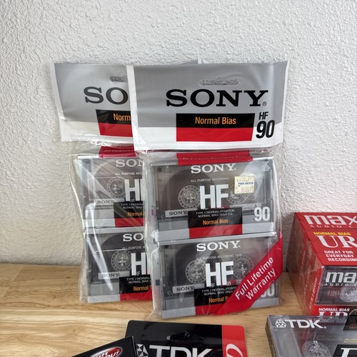 34 Sealed Blank Cassette Tapes Assorted Sony Maxell TDK 60,90,120 min Tapes - Picture 2 of 7