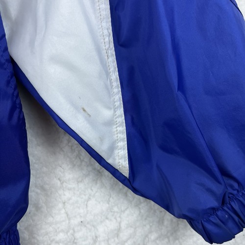 Vintage 90s Malaysia Made XL Windbreaker Jacket Pockets Red Blue White Full Zip - Picture 9 of 16