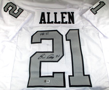 Eric Allen / Autographed Oakland Raiders White Custom Football Jersey / Beckett