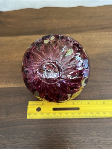 ForBird Brain Cranberry Colored Hanging Ornament Handmade Czech Republic 4" Tall - Picture 2 of 4