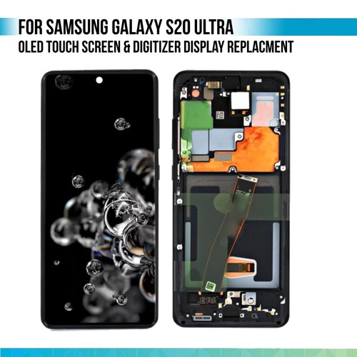 Samsung Galaxy S20 Ultra 5G OLED LCD Display Screen Replacement Black / Silver - - Picture 2 of 5