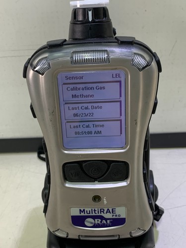 MONITOR DE GAS RAE MULTIRAE PRO DETECTAR PGM6248 LEL/CO/H2S/VOC + BASE Y ADAPTADOR DE AC - Imagen 10 de 11