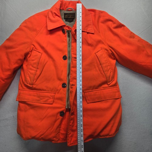 Piumino d'oca vintage Eddie Bauer arancione puffer parka adulto uomo taglia large - Foto 7 di 8