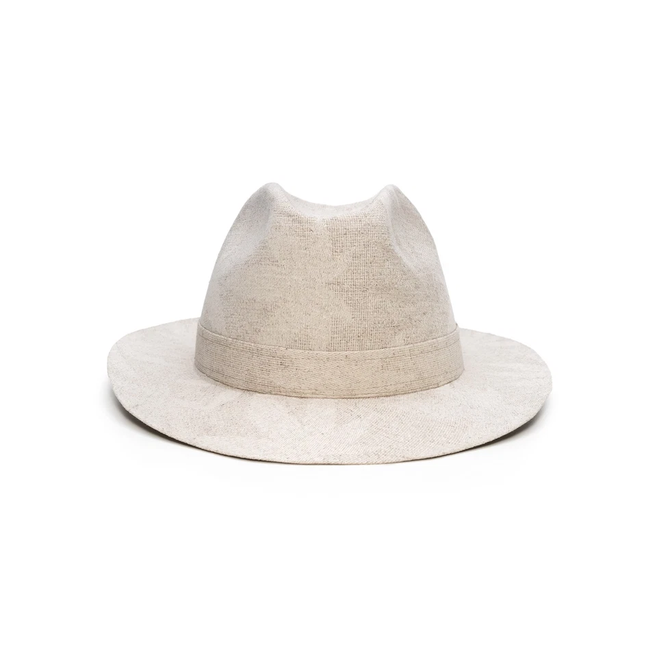 Sterkowski SUGARCANE Hemp Cotton Summer Classic Fedora Hat Sun Beach Party Beige - Image 3 of 4