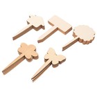  50 Pcs Wood Garden Labels Rectangular Plant Markers Patio Greenery Stakes