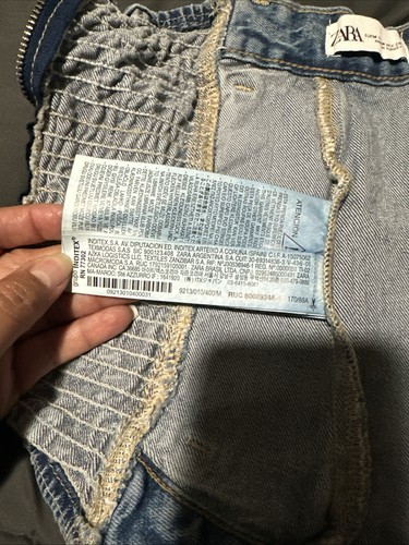 Zara Woman's Denim TRF Corsetry-Inspired Top Blue Denim Sz Medium - Picture 10 of 10