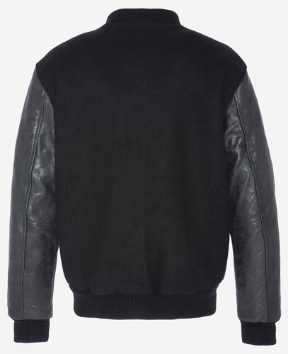 Schott NYC Varsity Jacket Cowhide Leather Black - 第 2/4 張圖片