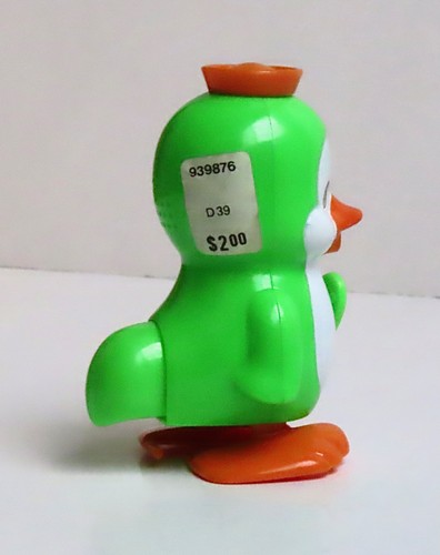 Vintage Kunststoff-Spielzeug zum Aufziehen gehendes Entlein, Hongkong, funktioniert - siehe Video - Bild 2 von 6