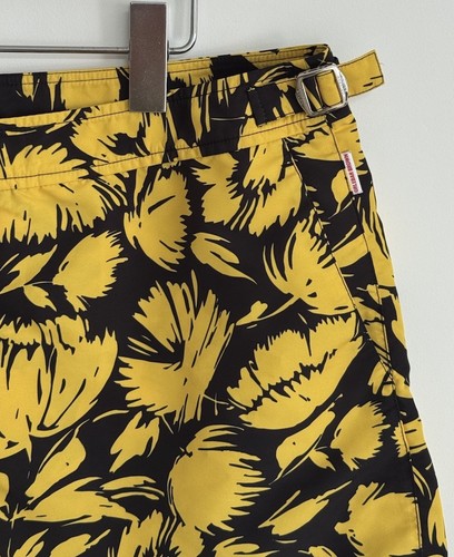 Orlebar Brown Swimming Shorts Classic Setter Floral Black Yellow 38/2XL - Picture 4 of 14