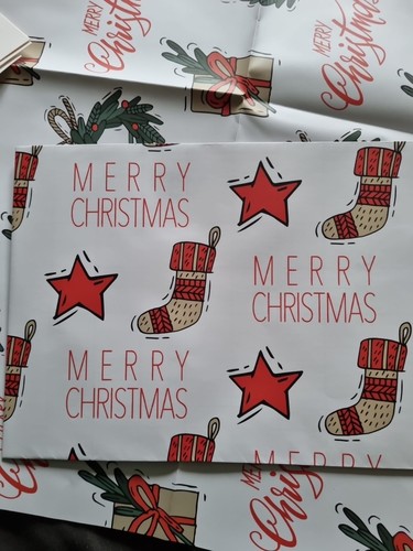 35 x Geschenkpapier-Set Weihnachten 700 mm x 500 mm mit Dags und Band, Qualität - Bild 4 von 12