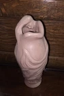 VINTAGE VAN BRIGGLE LORELEI VASE 11-1/4" tall tan color VERY GOOD CONDITION W/pa