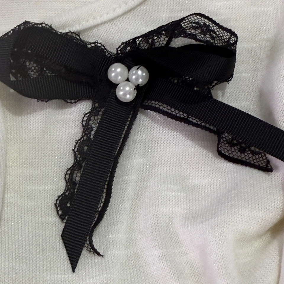 Top Babydoll De Colección Y2K Iz Byer Talla S Arco Coqueta Academia Gótico Indie Romántico EE. UU. Foto 4 de 4