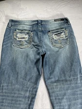Vigoss Dublin Capri Women's Jeans Sz 13/14 Length 25 Heritage Fit Bling See Info