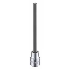 Westward 54Tm30 3/8 In Drive Hex Socket Bit Sae 1/4 In Tip, 4 13/16 In L