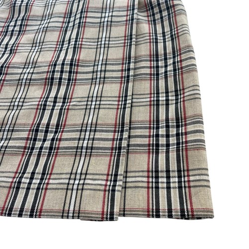 Emma James Womens Sz 12 Black Tan Plaid Button Wrap Pencil Skirt Preppy EJMU0469 - Picture 8 of 16