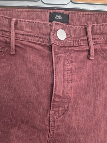 Pink River Island Skinny Jeans Size 14 Short Length - Picture 8 of 13