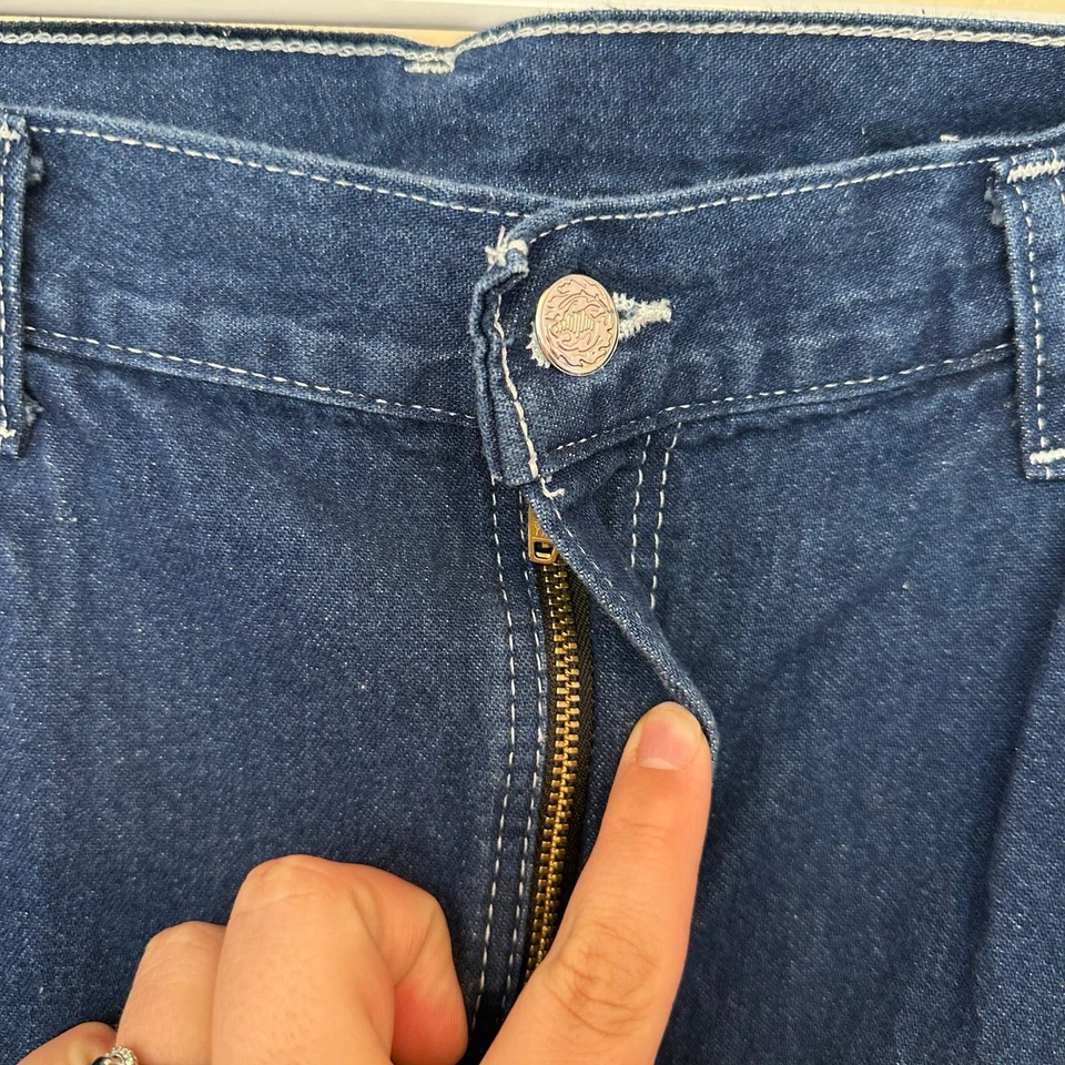 Pantalones de mezclilla de carpintero vintage marca Pointer para mujer talla 8M ropa de trabajo utilitaria EE. UU. Foto 4 de 4