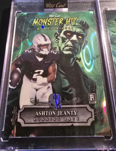 1/1 Ashton Jeanty 2025 Wild Card Haunted Hits *Monster Hit* Frankenstein + Bonus - Bild 4 von 6