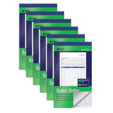Sales Order Books 6 Pack Carbonless 2 Part Receipt Books 300 Sets