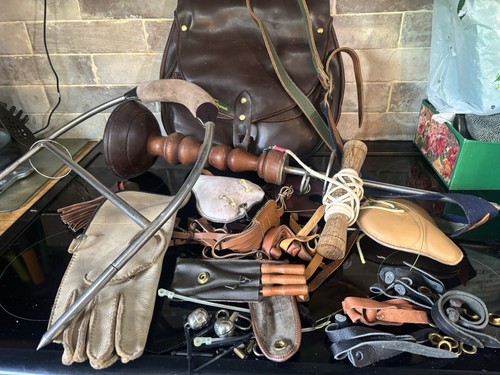 Falconry Glove Leather Bird Handling Glove bag stand lot